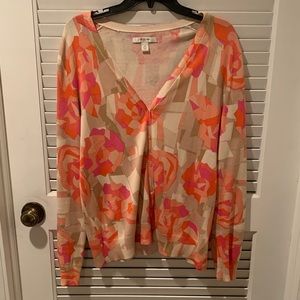 Liz Claiborne Abstract Printed Cardigan